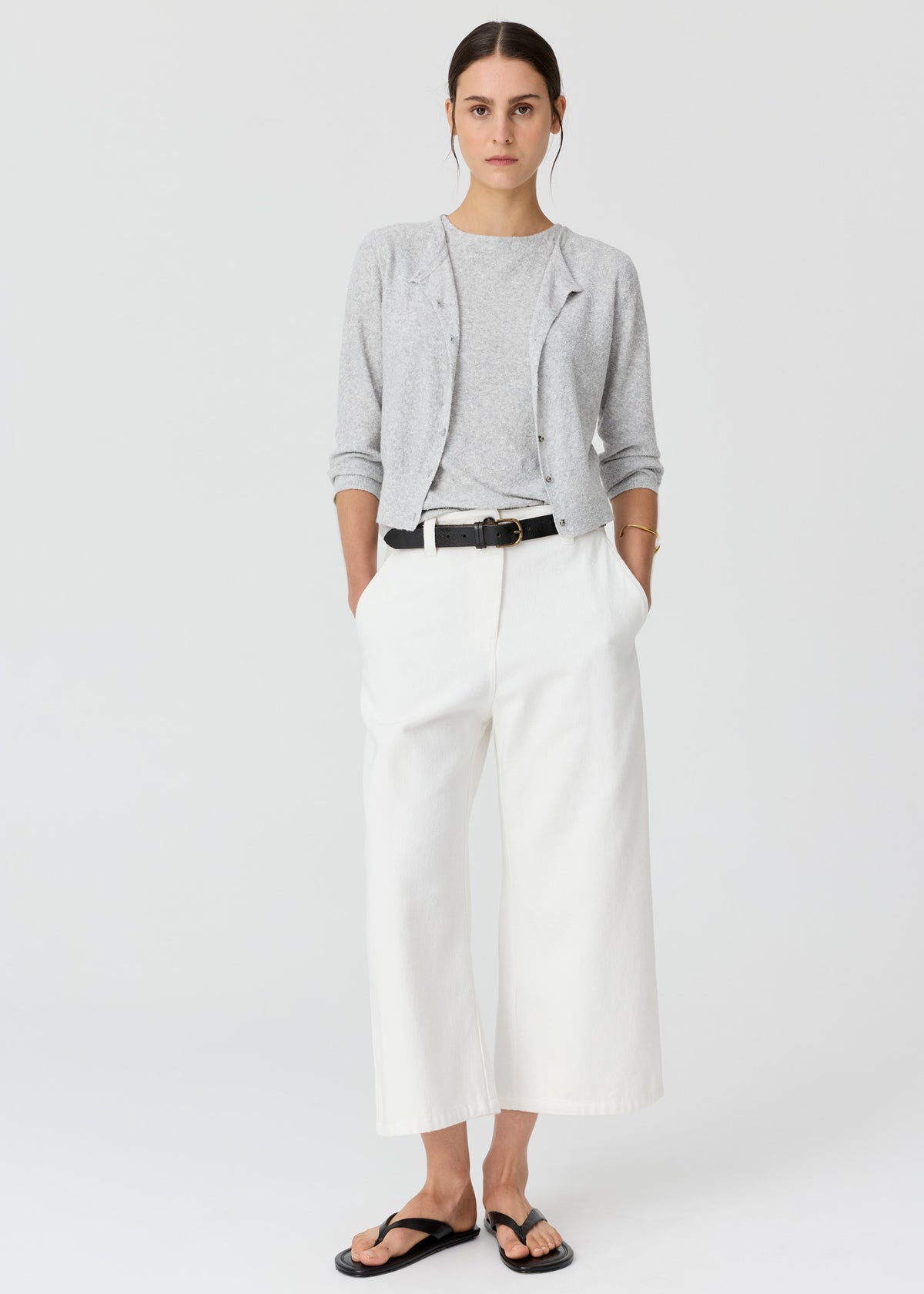 POL | Haven Lurex Cardigan With Lurex Back | Silver