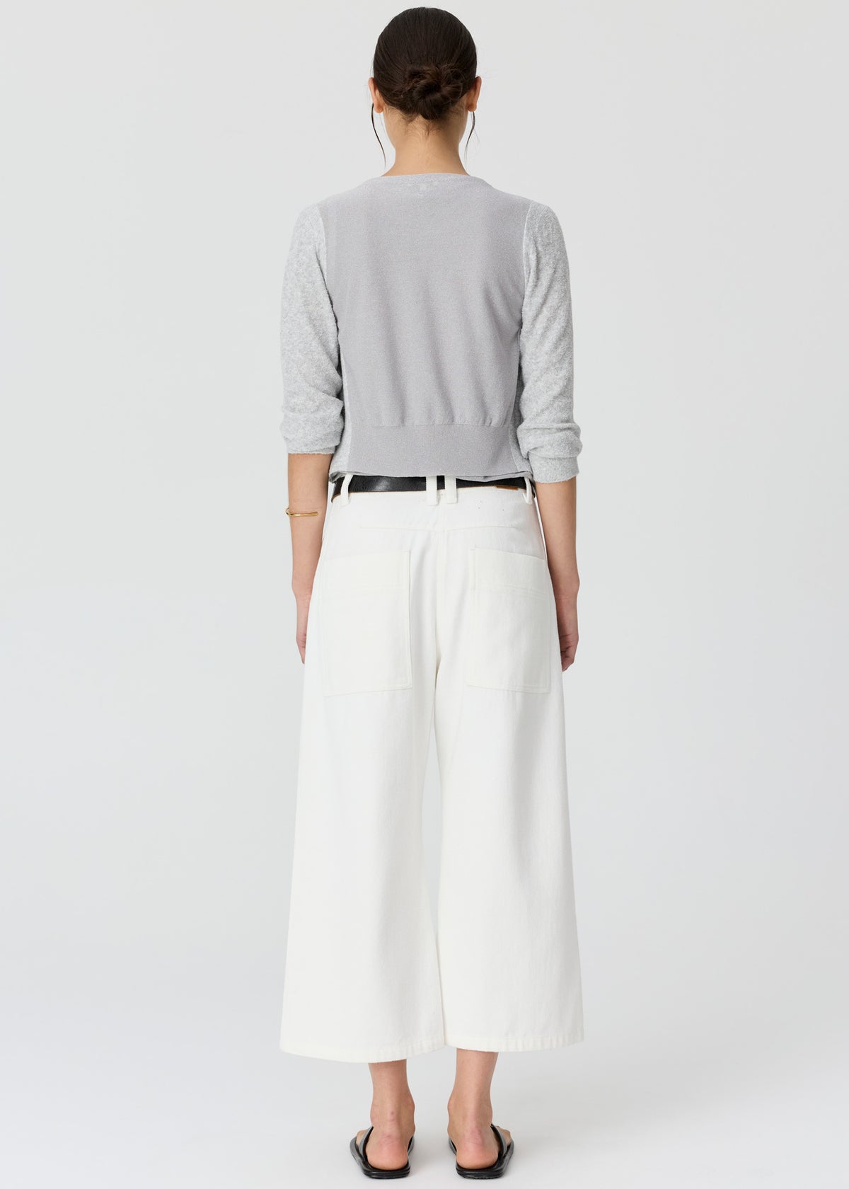 POL | Haven Lurex Cardigan With Lurex Back | Silver