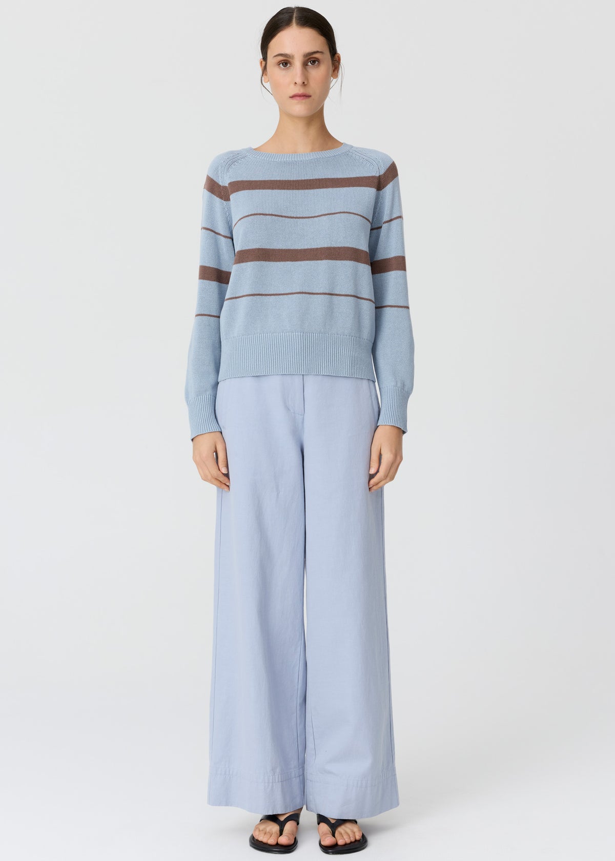 POL | Bay Pant | Blue/Choc Stripe