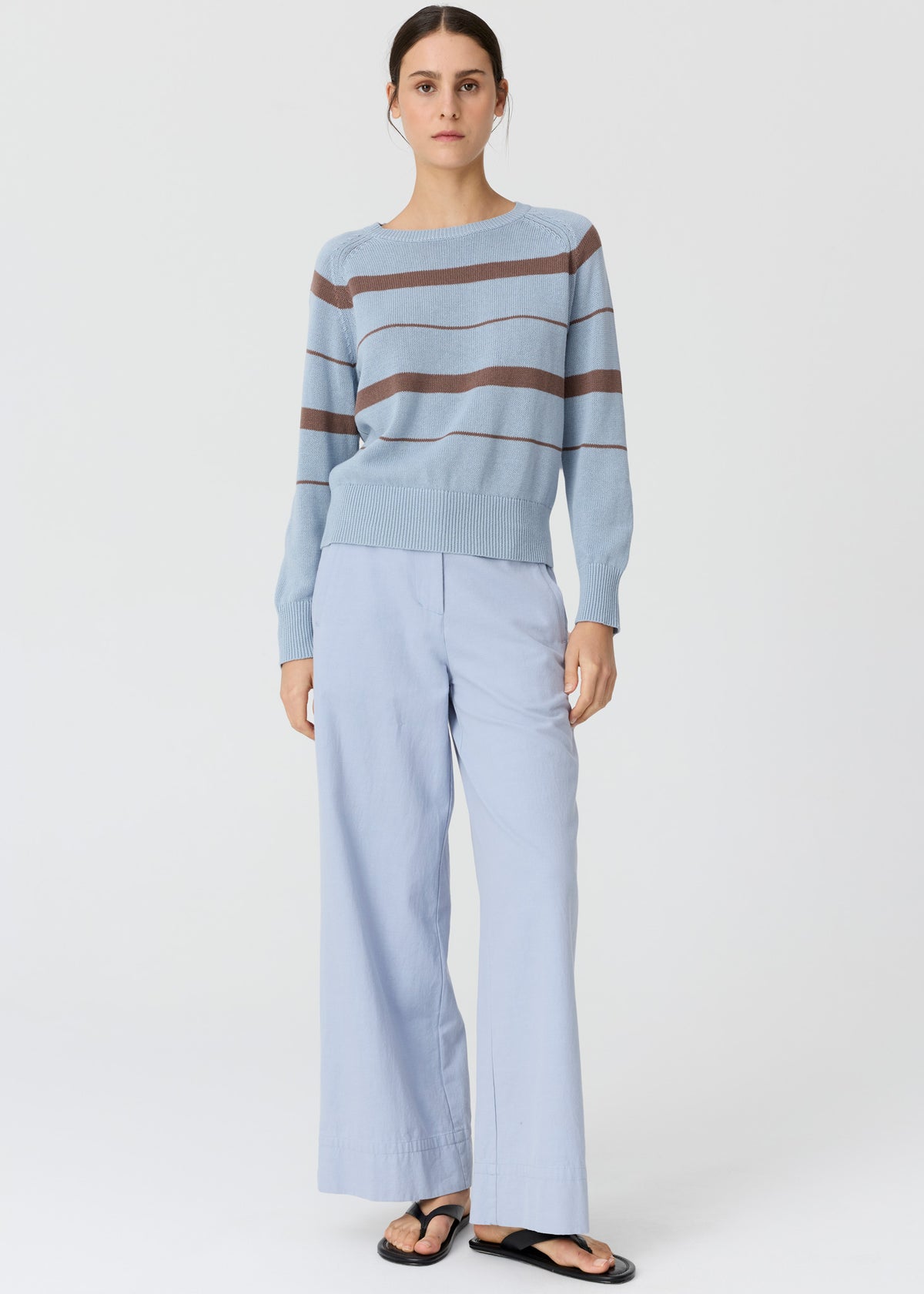 POL | Bay Pant | Blue/Choc Stripe