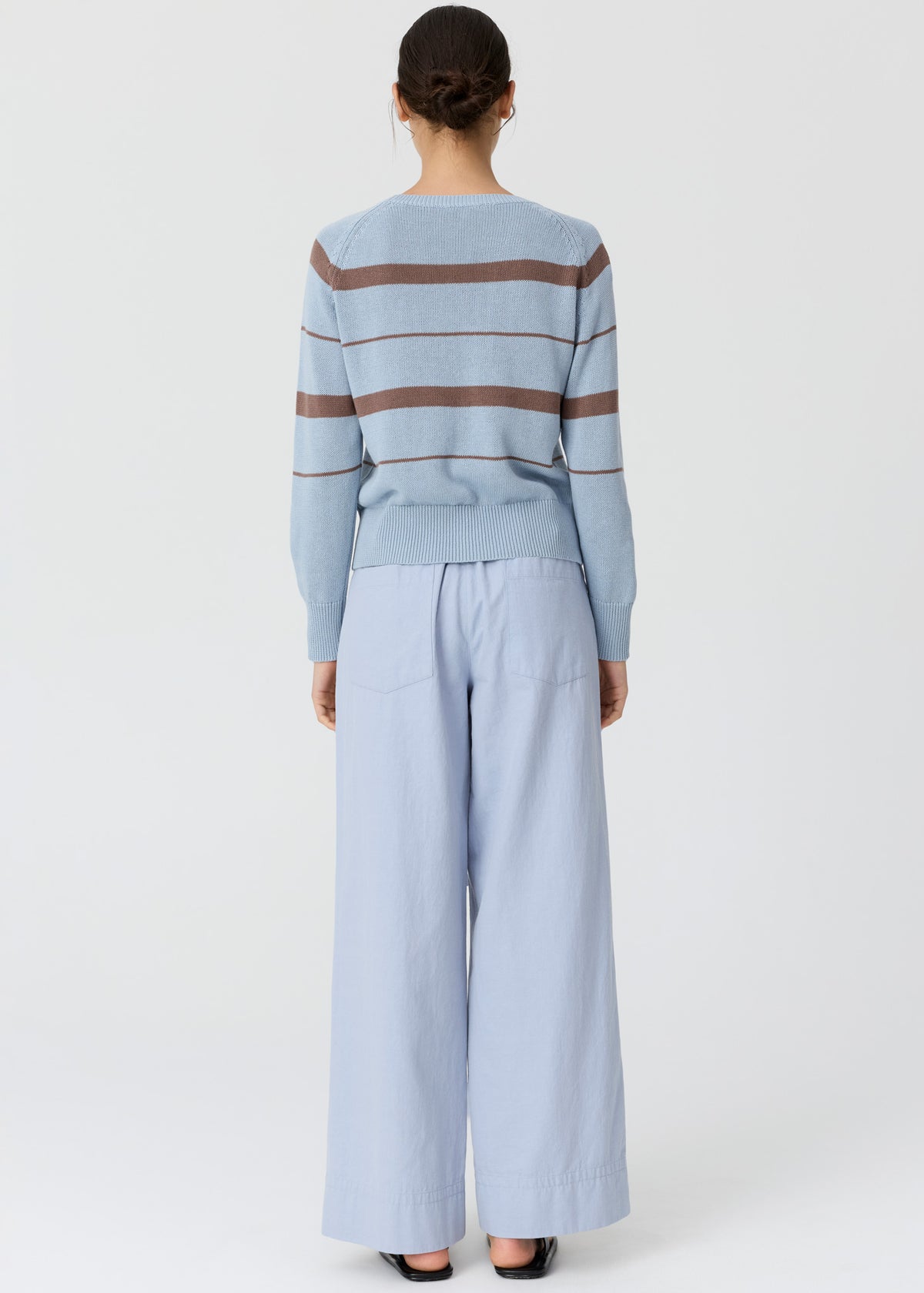 POL | Rosin Stripe Knit | Blue/Choc