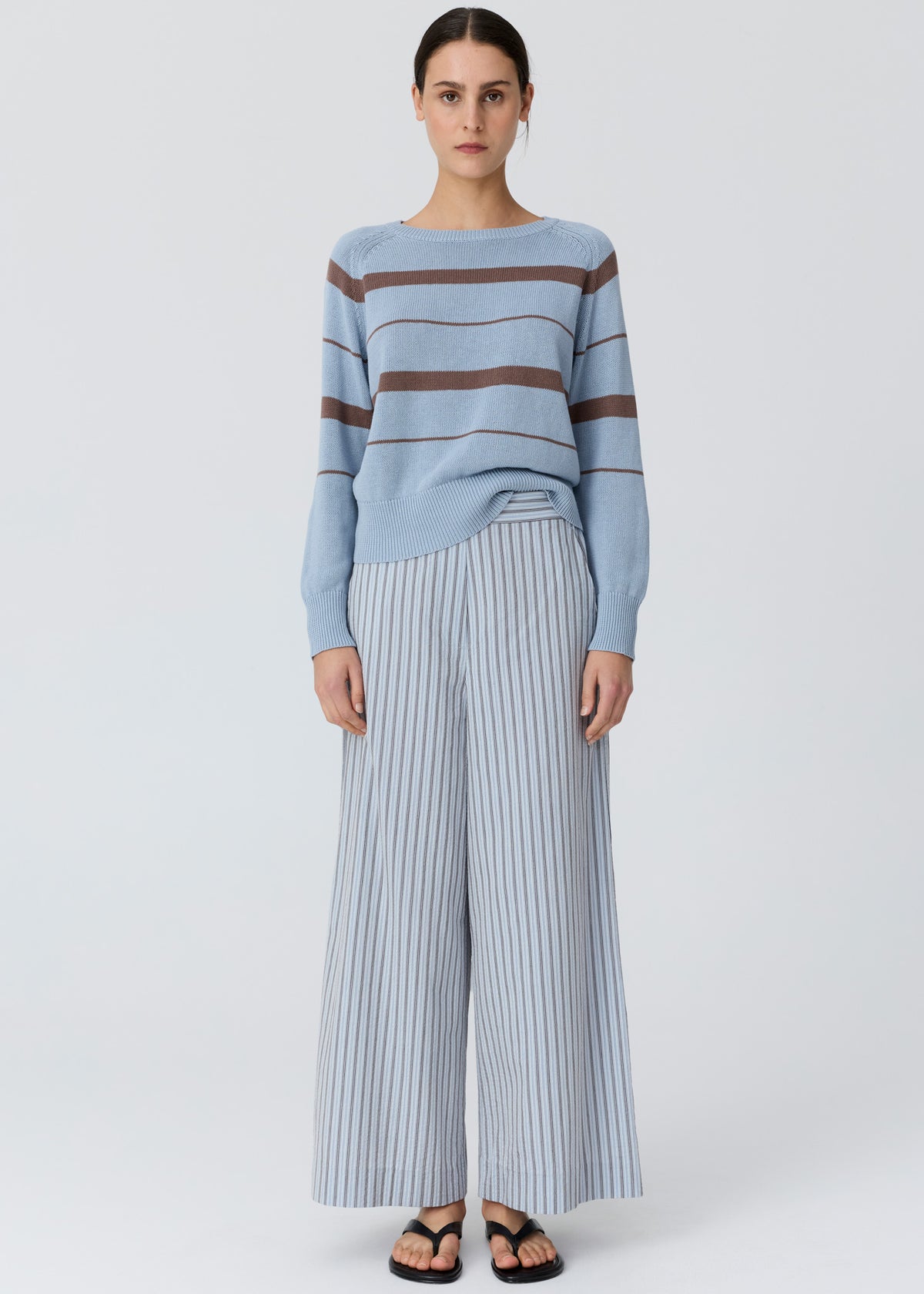 POL | Bay Pant | Blue/Choc Stripe
