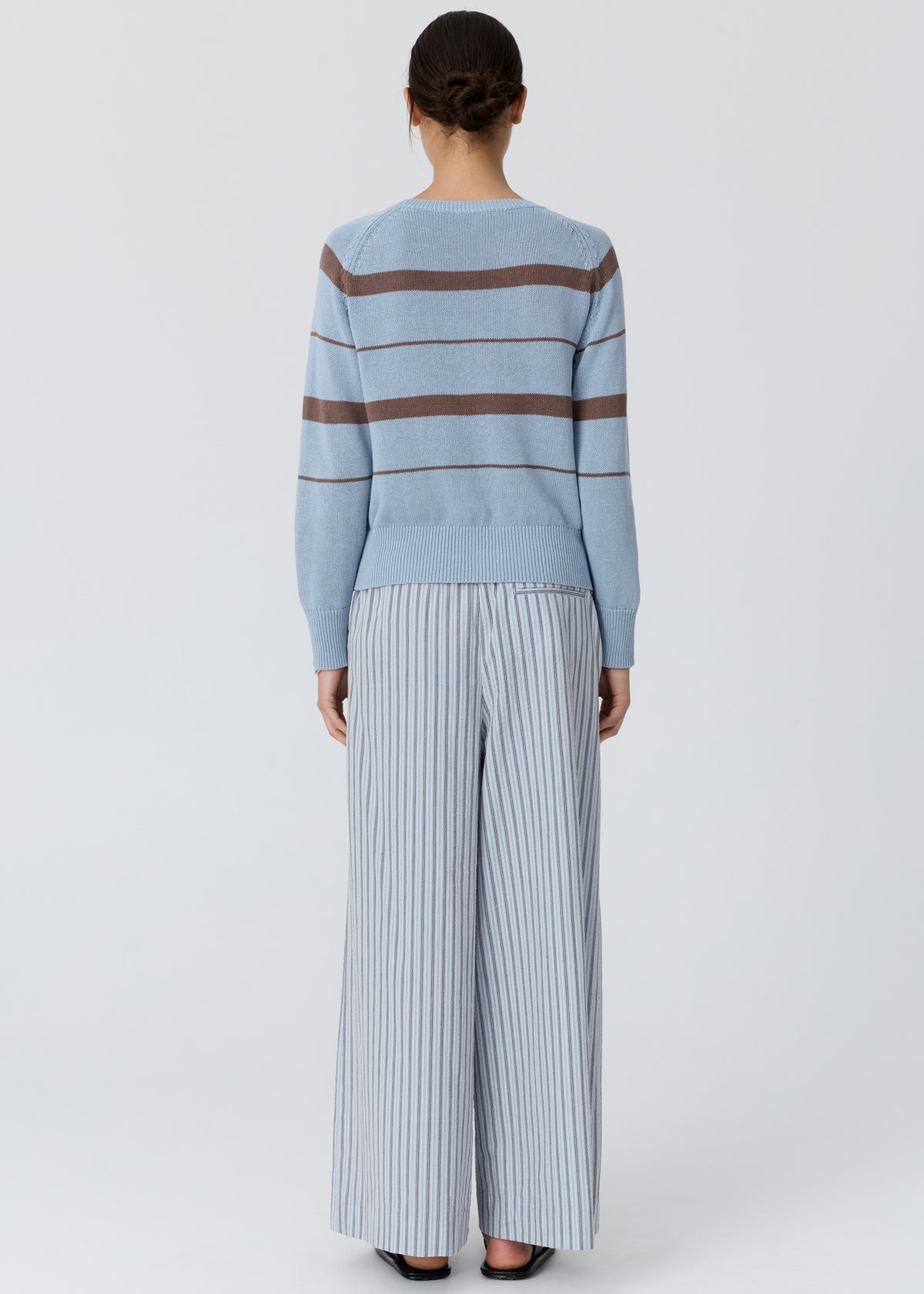POL | Bay Pant | Blue/Choc Stripe