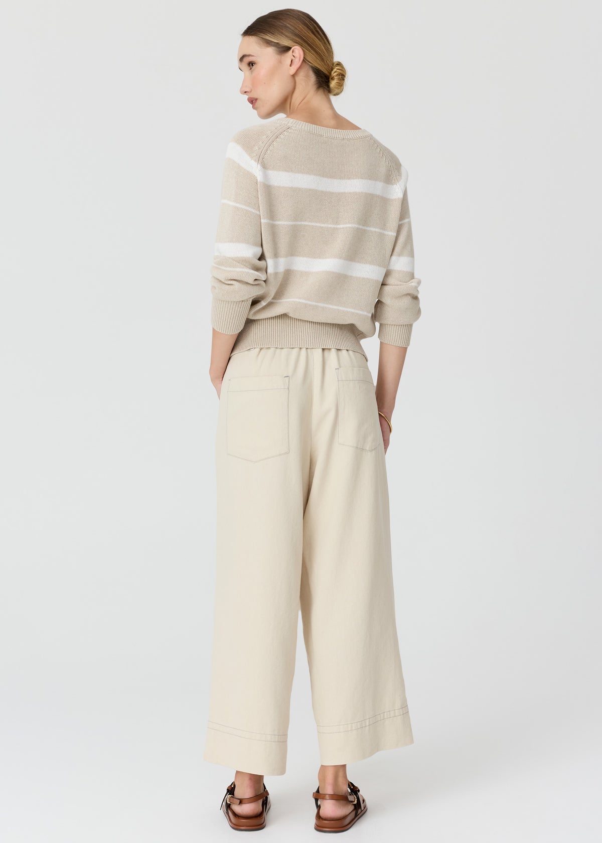 POL | Rosin Stripe Knit | Pebble/Chalk