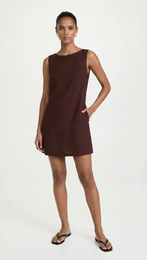 Staple The Label | Rhodes Mini Shift Dress | Chocolate