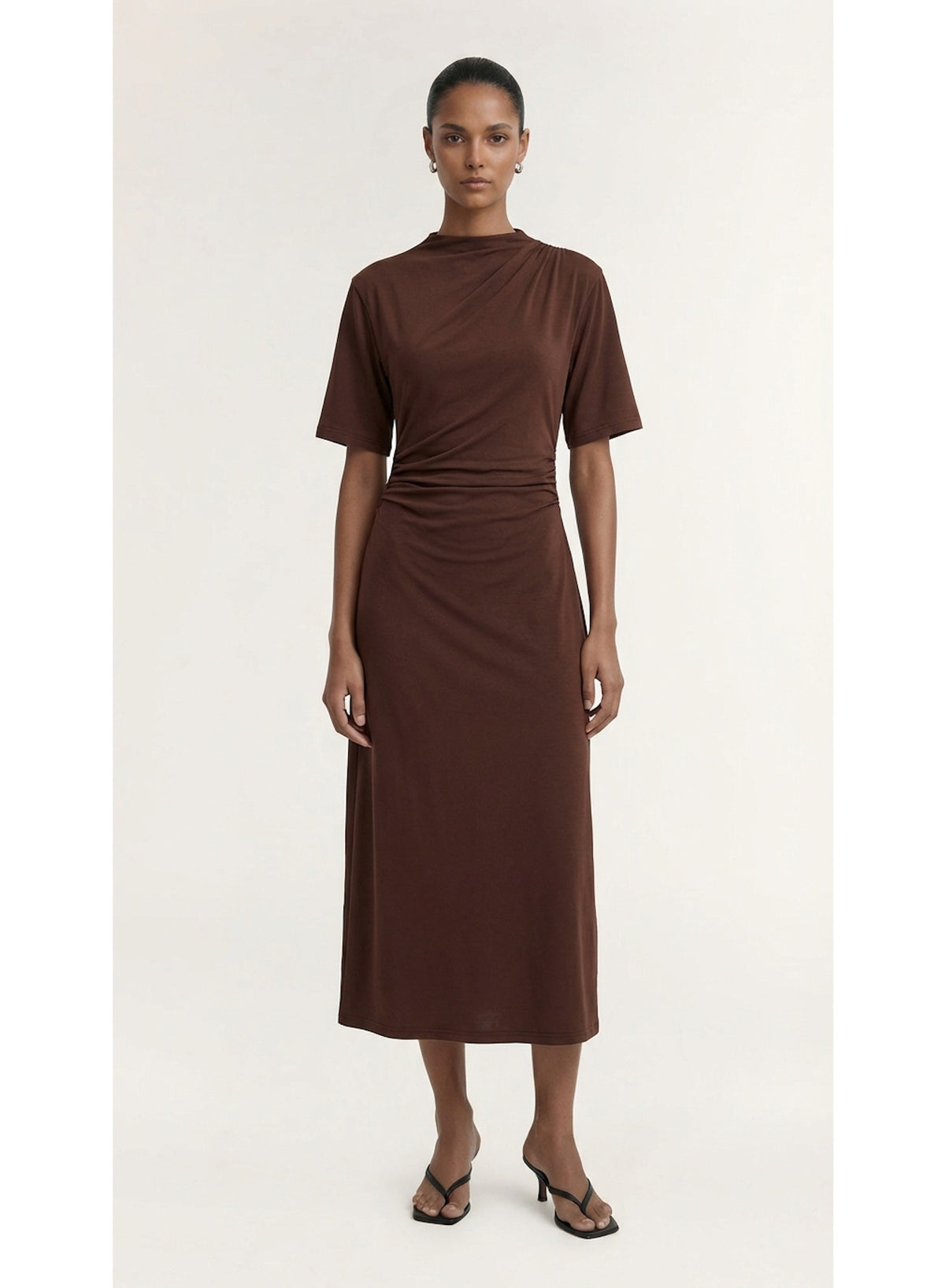 Staple The Label | Lumen T-Shirt Midi Dress | Chocoloate