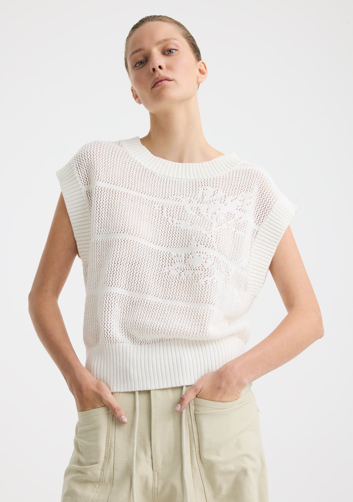 Morrison | Elira Knit Vest | White