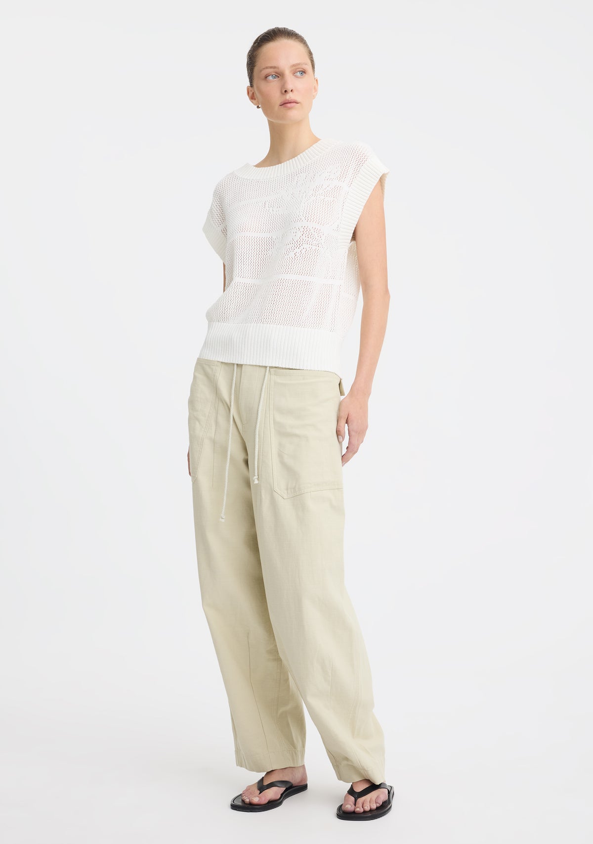 Morrison | Elira Knit Vest | White