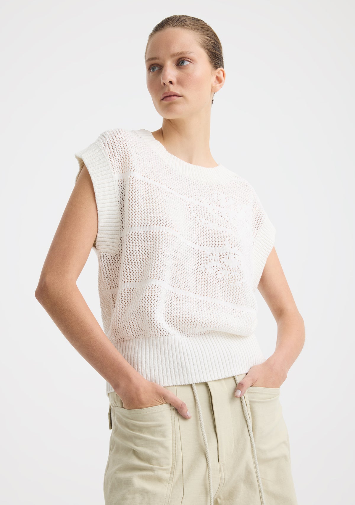 Morrison | Elira Knit Vest | White