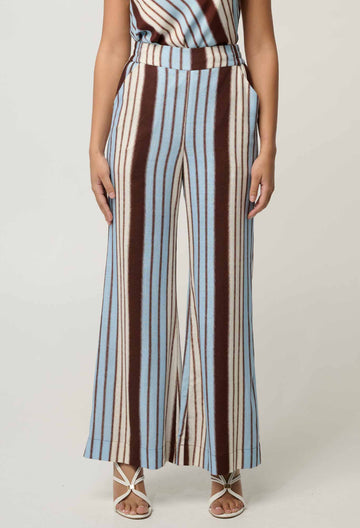 Once Was | Willow Linen Viscose Pant | Iridescent Stripe