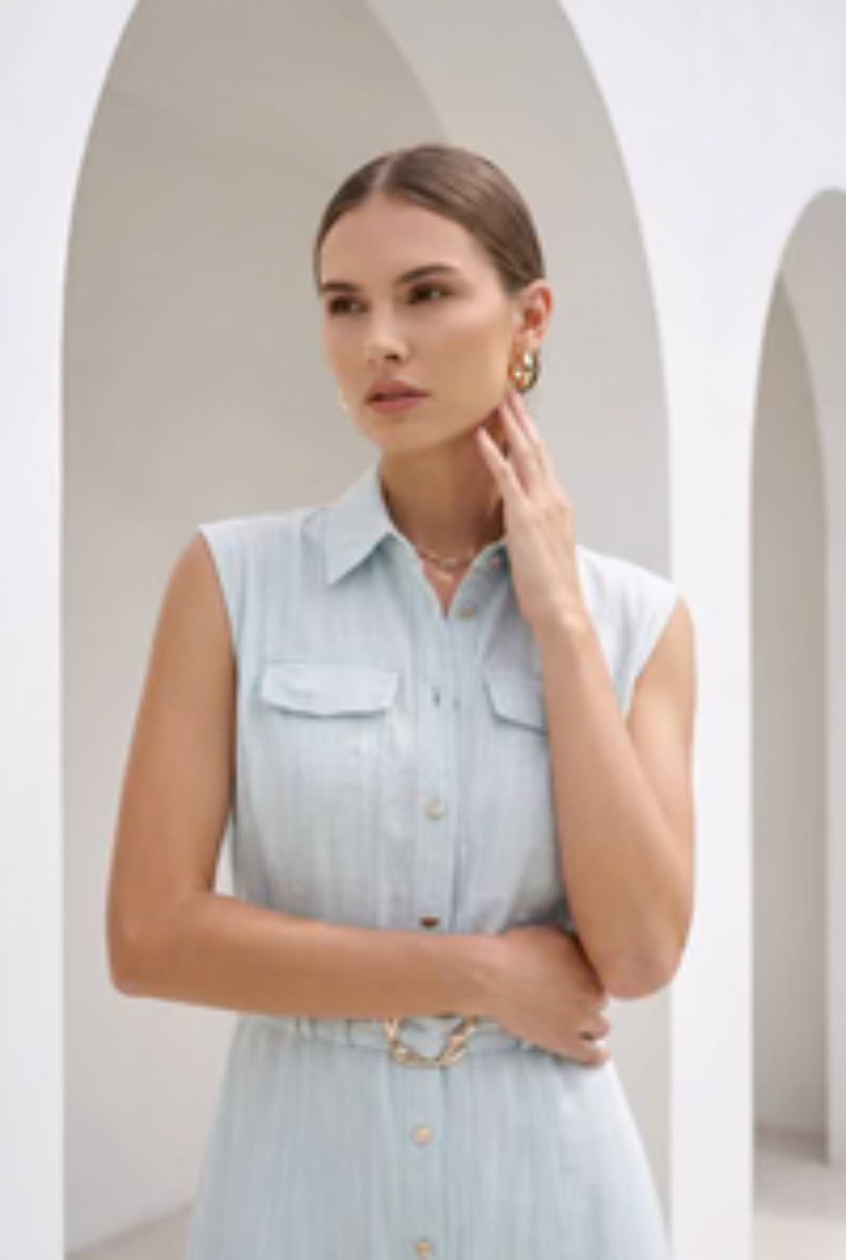 GDS | Bettina Sleeveless Dress | Pastel Blue