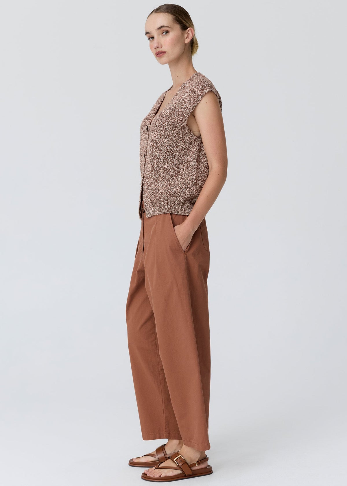 POL | Alma Barrel Pant | Toffee