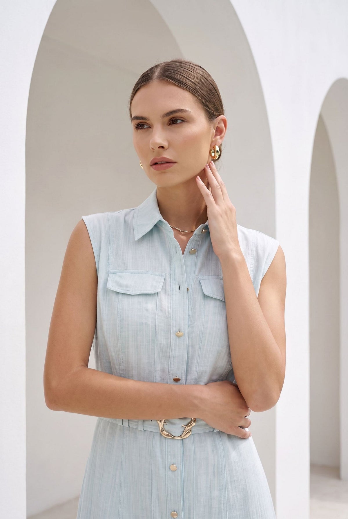 GDS | Bettina Sleeveless Dress | Pastel Blue