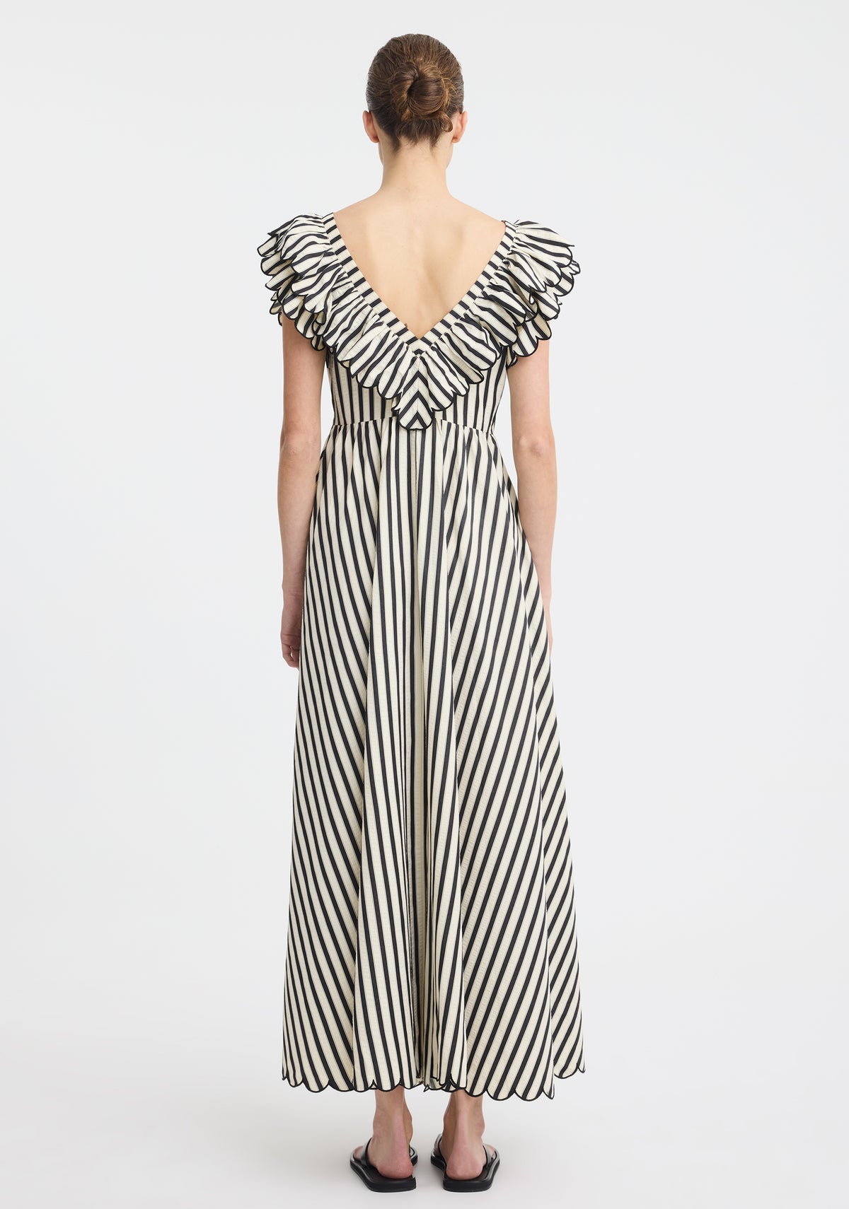 Morrison | Marina Scallop Maxi Dress | Stripe
