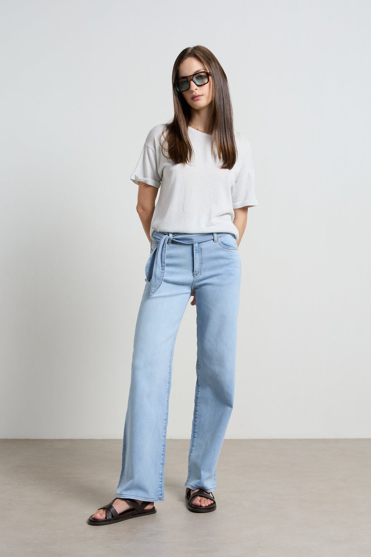 Dricoper | Molly Mid Rise Straight Leg Jeans | Coastal Blue