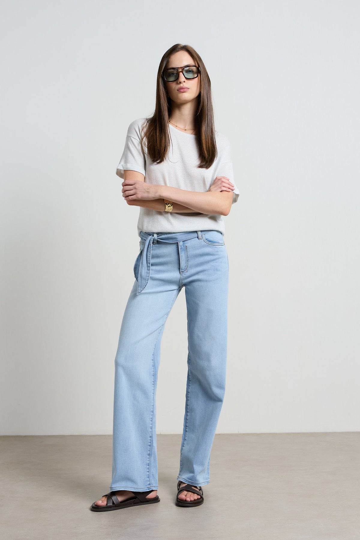 Dricoper | Molly Mid Rise Straight Leg Jeans | Coastal Blue