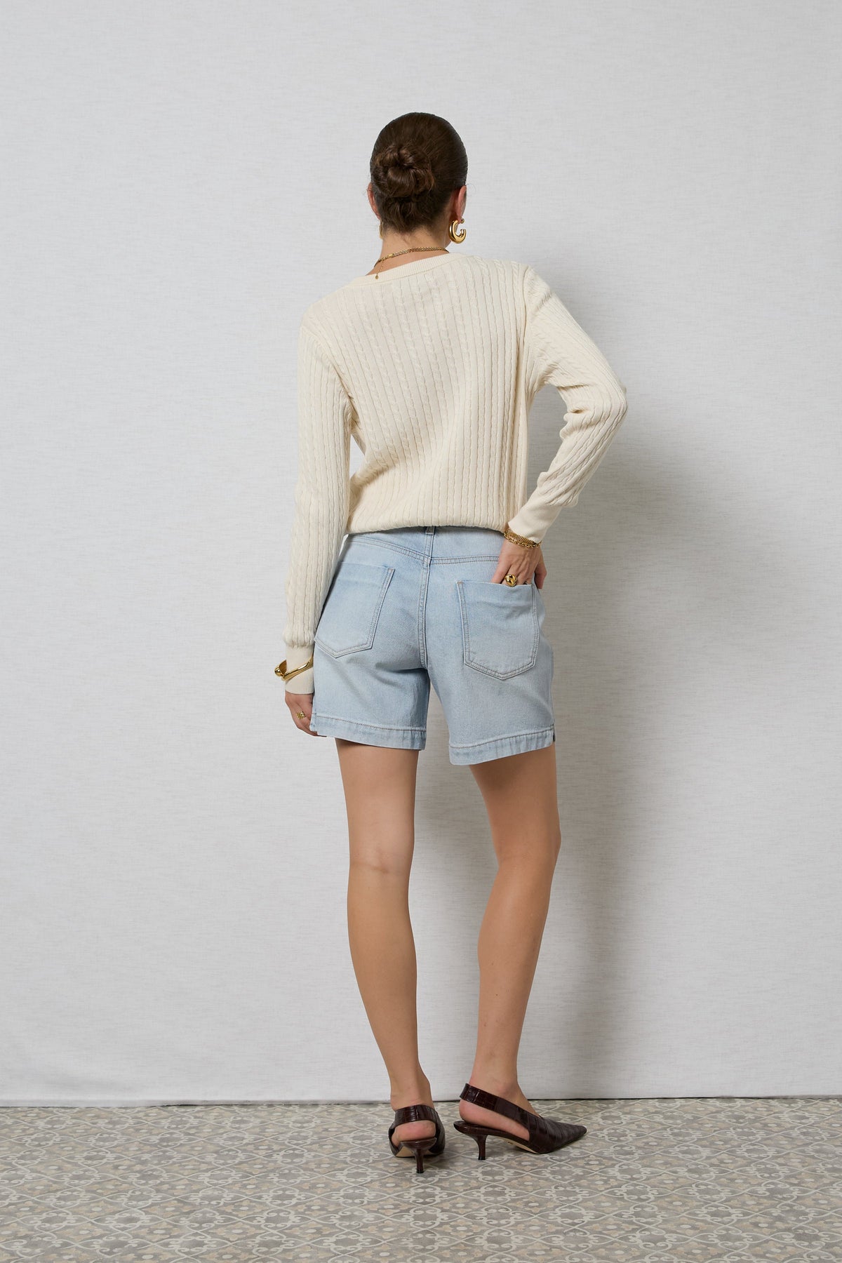 Dricoper | Zola Long Denim Shorts | Coastal Blue
