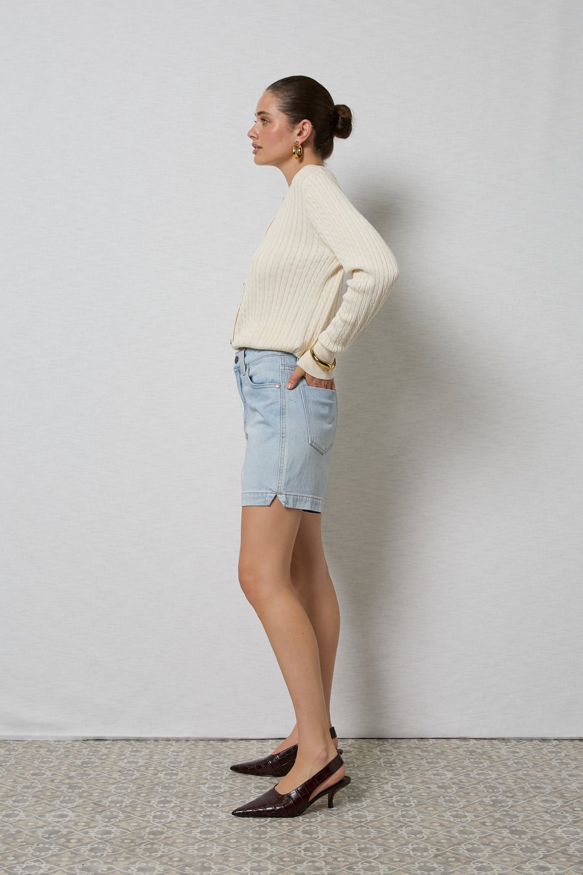 Dricoper | Zola Long Denim Shorts | Coastal Blue