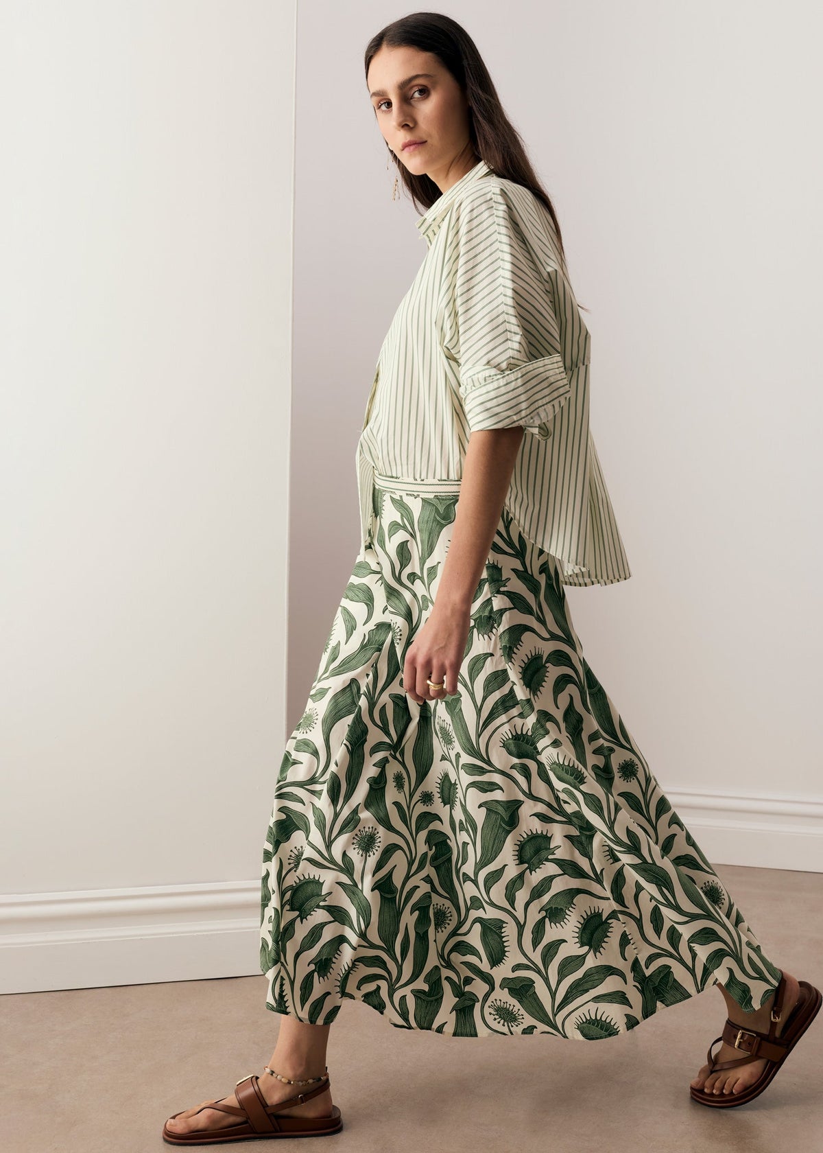 POL | Botanica Stripe Shirt | Botanica Print