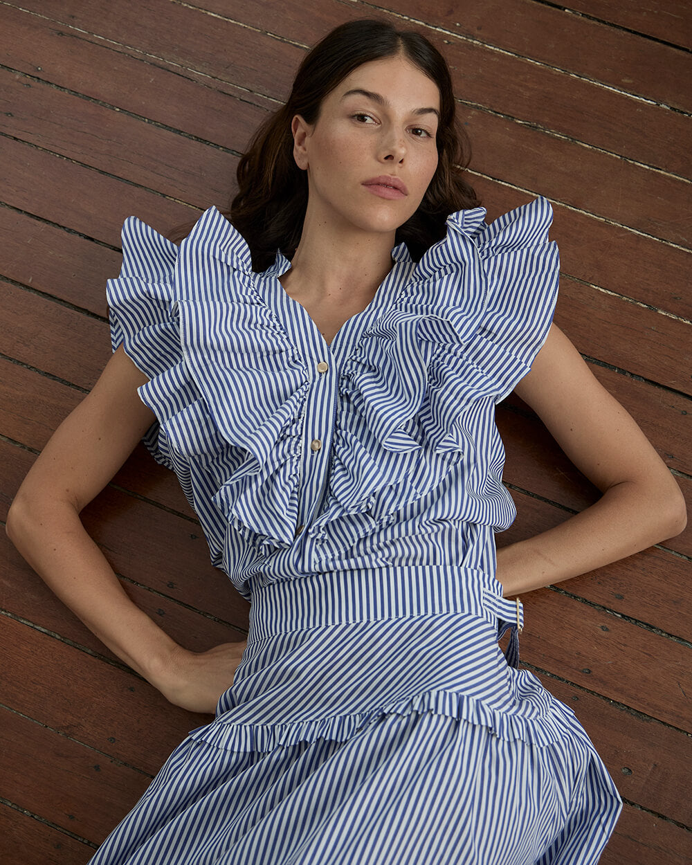 Arlington Milne | Grace Skirt | Stripe Cotton