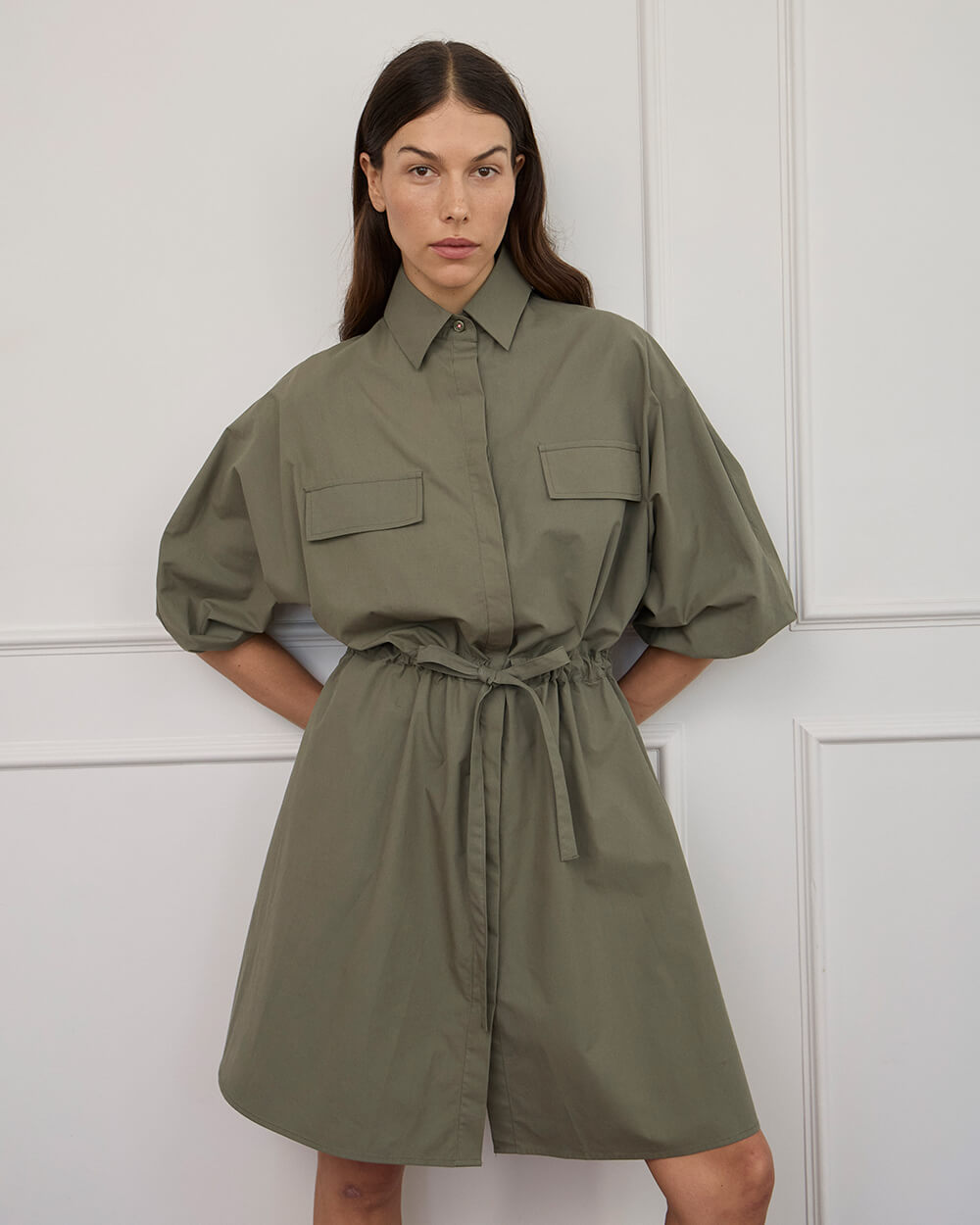 Arlington Milne | Virginia Mini Dress | Moss