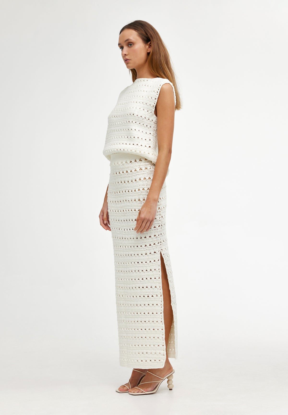 Laura Crochet Skirt - Ivory