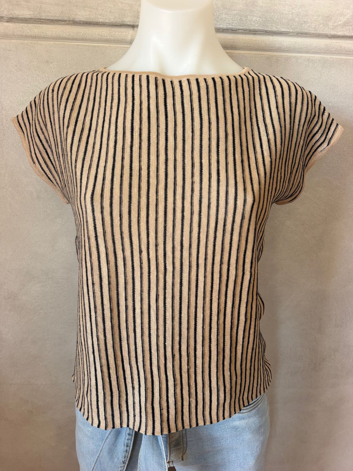 POL | Reme Stripe Knit | Pebble/Black