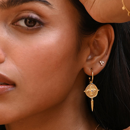 Murkani | Sahara Dagger Earrings | 18KT Gold Yellow Plate