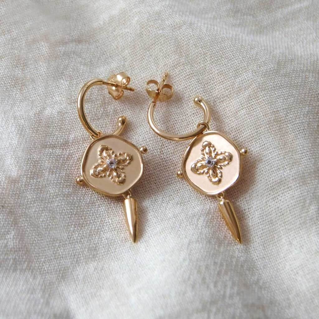 Murkani | Sahara Dagger Earrings | 18KT Gold Yellow Plate