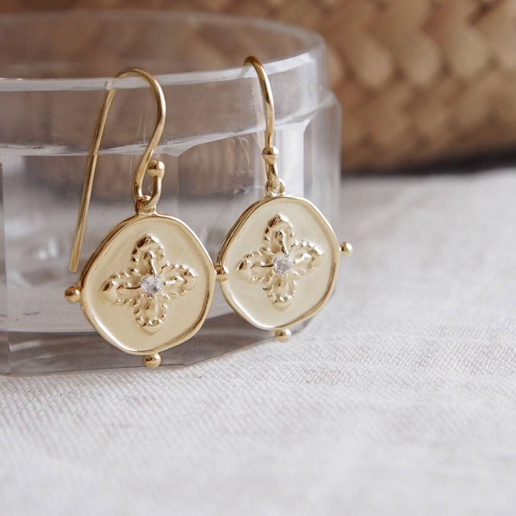 Murkani | Sahara Disc Earrings | 18KT Yellow Gold Plate