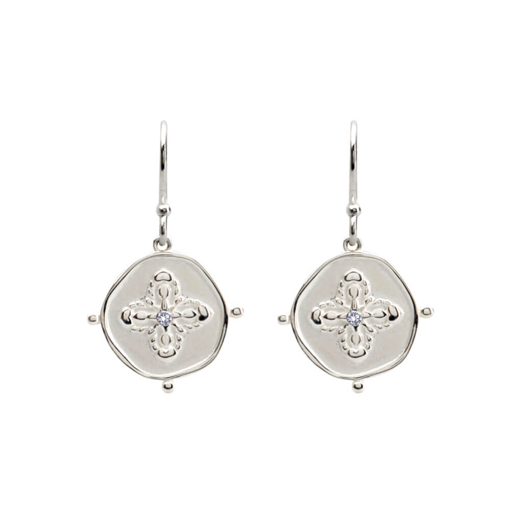 Murkani | Sahara Disc Earrings | Sterling Silver