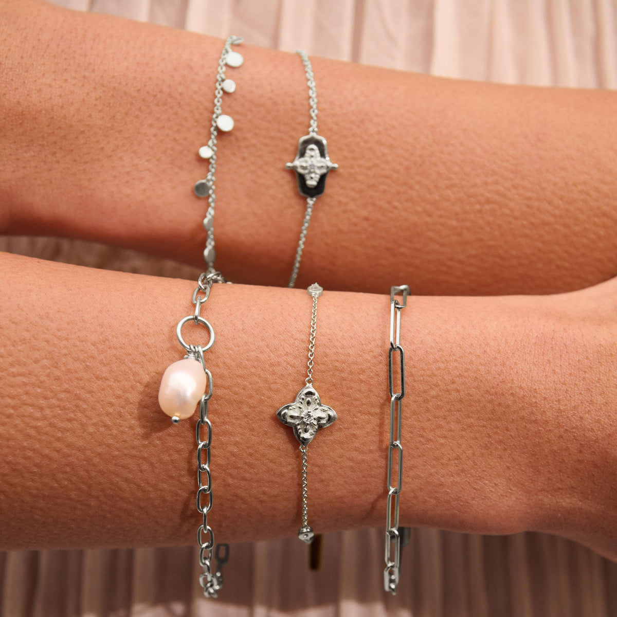 Murkani | Sahara Floral Bracelet | Sterling Silver