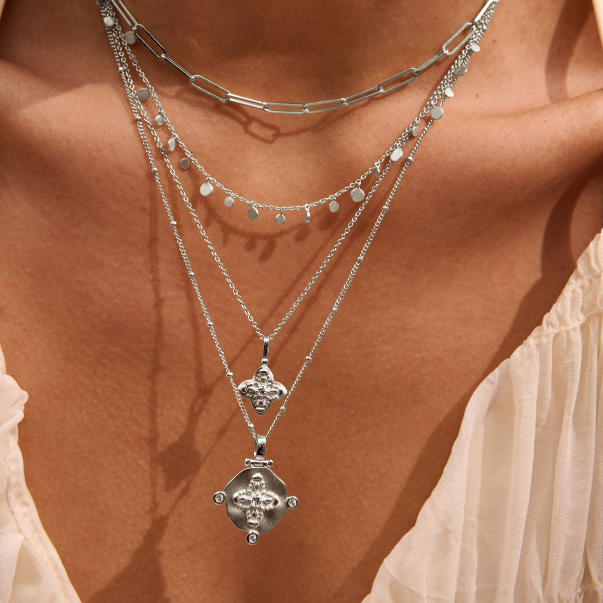 Murkani | Sahara Flower Necklace | Sterling Silver