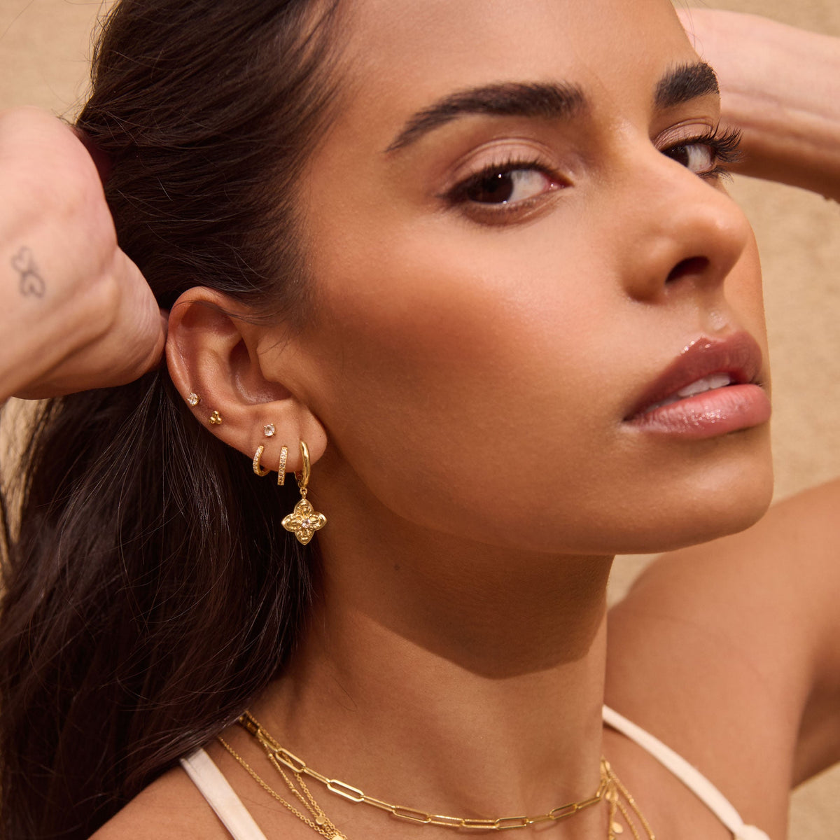 Murkani | Sahara Huggie | 18KT Yellow Gold Plate