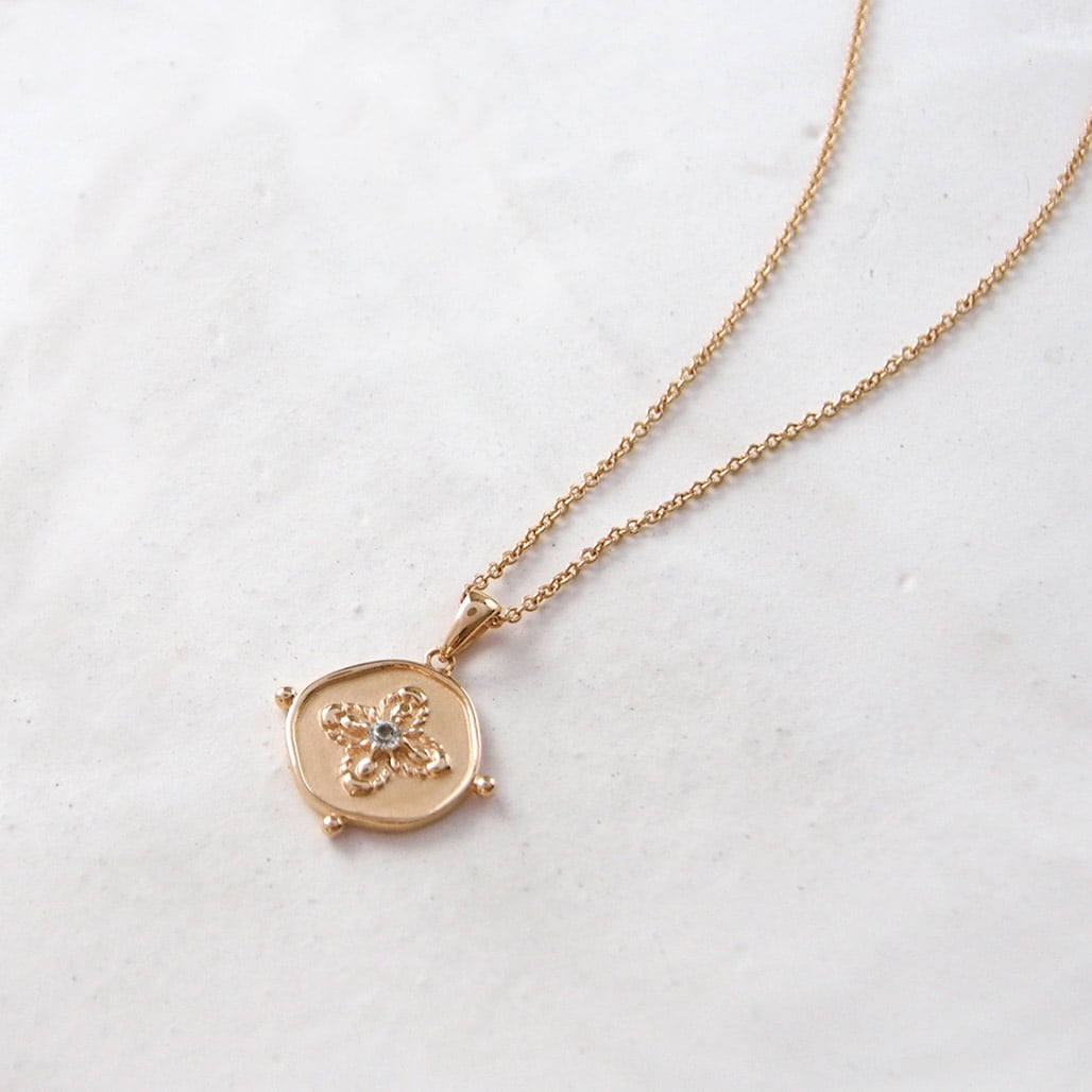 Murkani | Sahara Medallion Necklace | 18KT Yellow Gold Plate