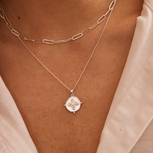 Murkani | Sahara Medallion Necklace | Sterling Silver