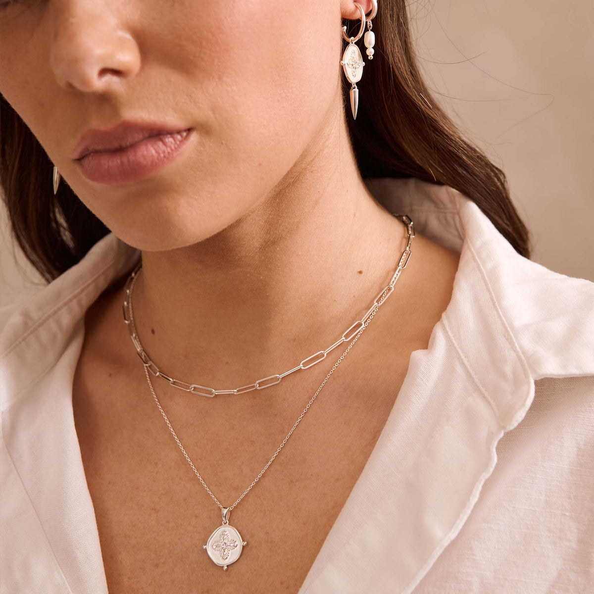 Murkani | Sahara Medallion Necklace | Sterling Silver