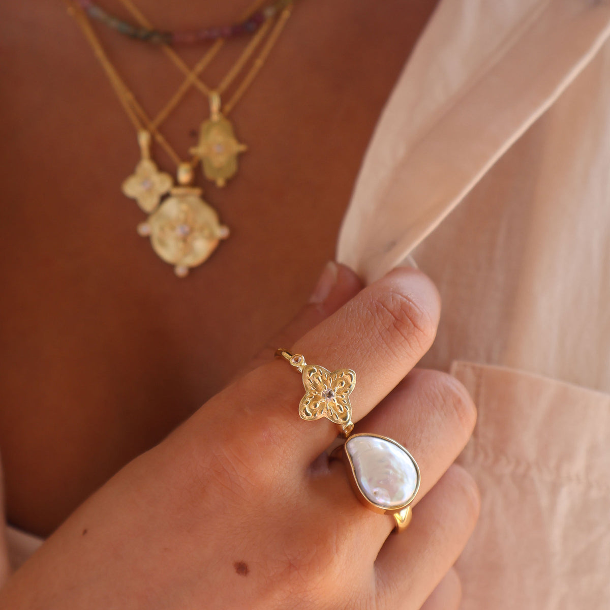 Murkani | Sahara Ring | 18KT Yellow Gold Plate