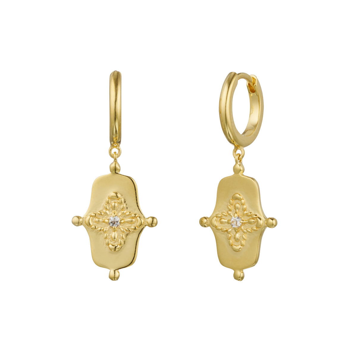Murkani | Sahara Shield Huggie | 18KT Yellow Gold Plate