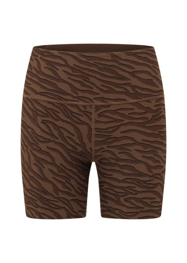 Lorna Jane Activewear Sale | Safari Reversible No Chafe 16cm Bike Short | Espresso Safari Print