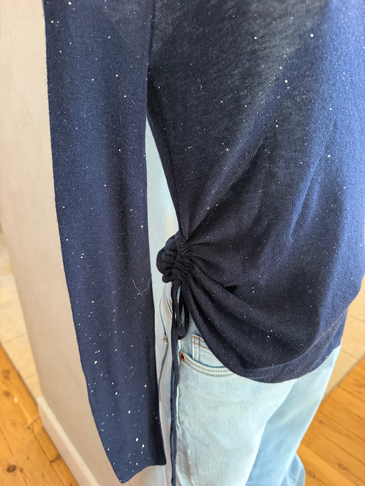GDS Sale | Camila Lurex Wool Sweater | Navy