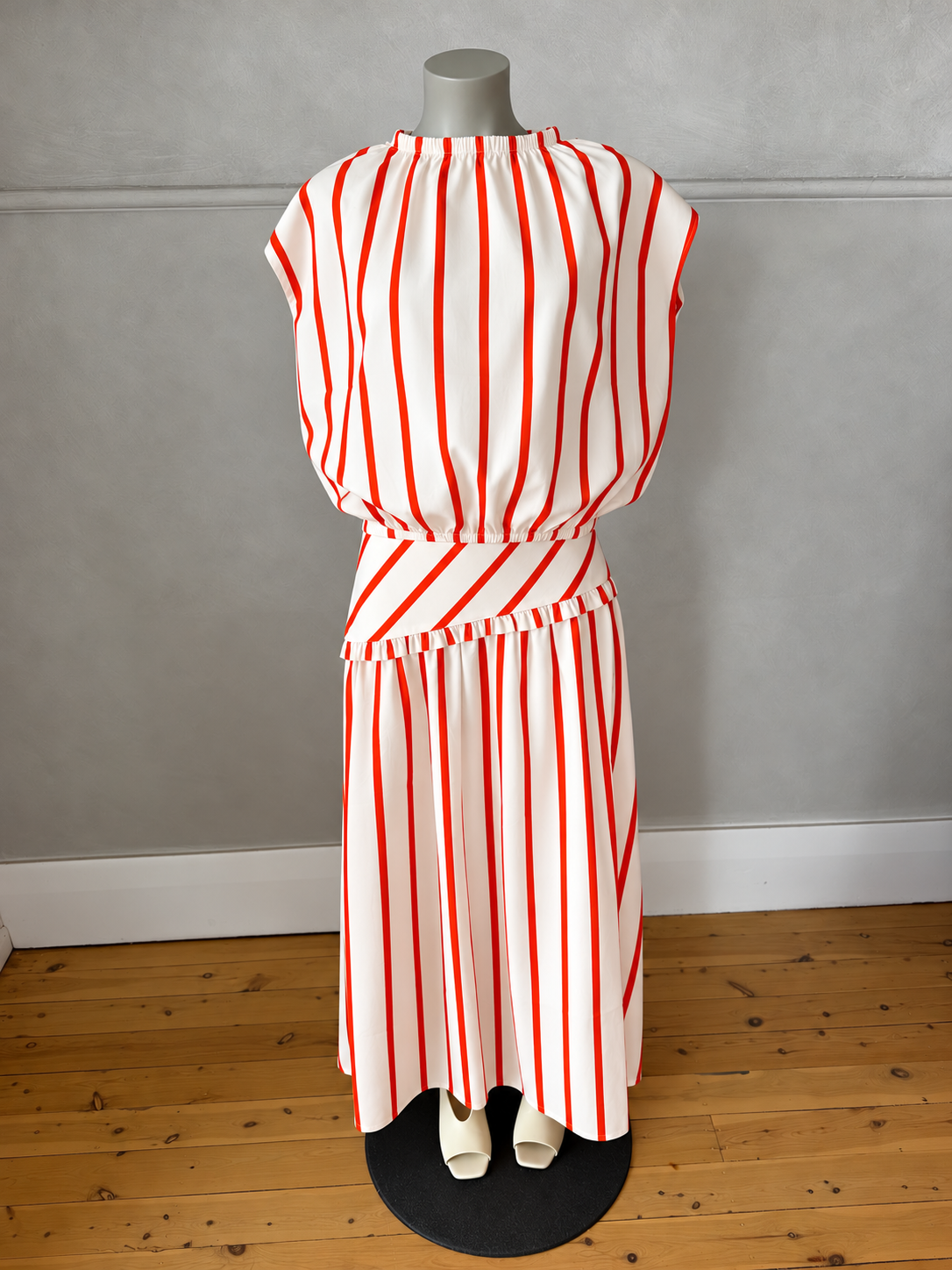 Arlington Milne | Grace Skirt | Blush/Red Stripe