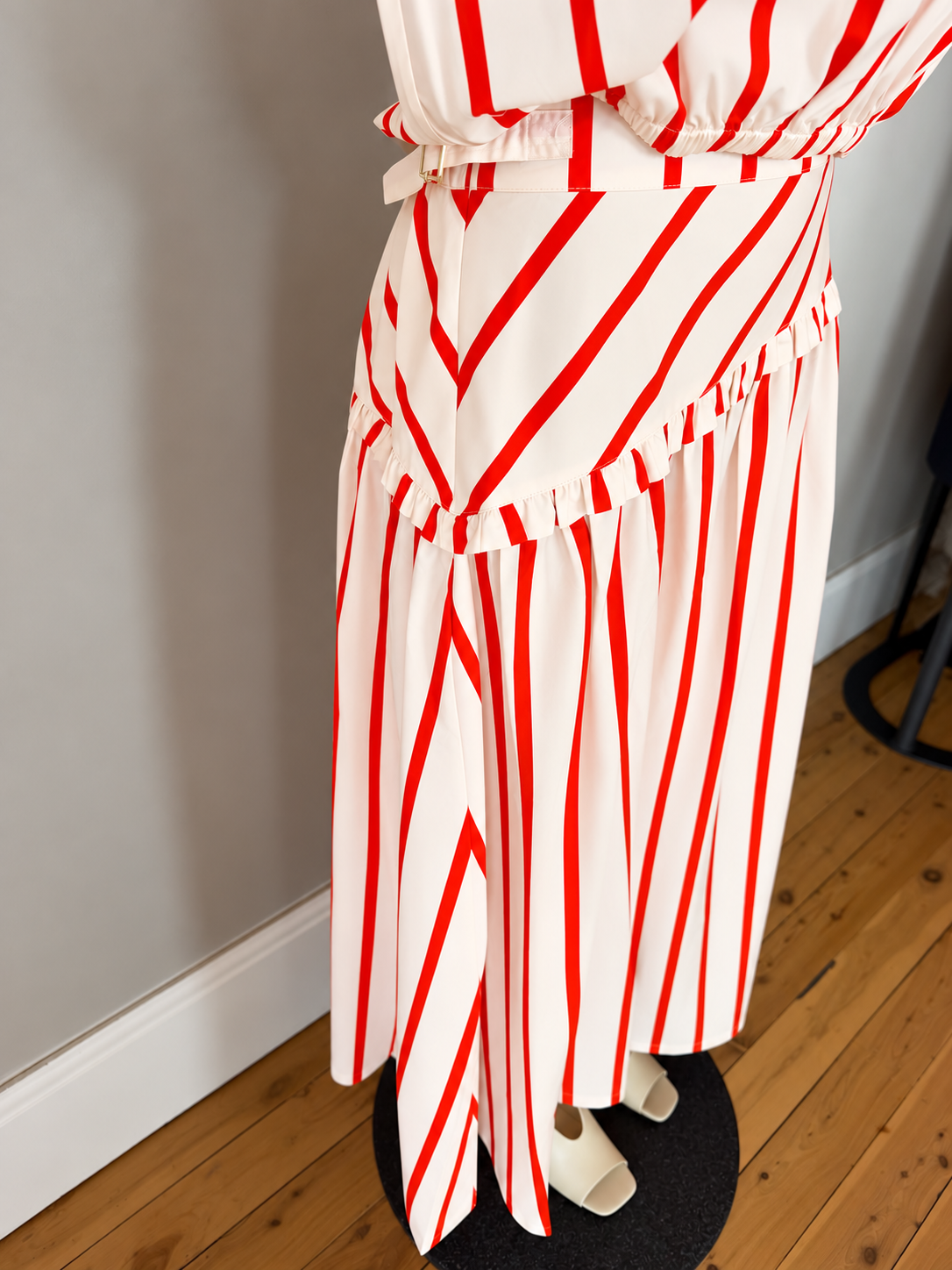 Arlington Milne | Grace Skirt | Blush/Red Stripe