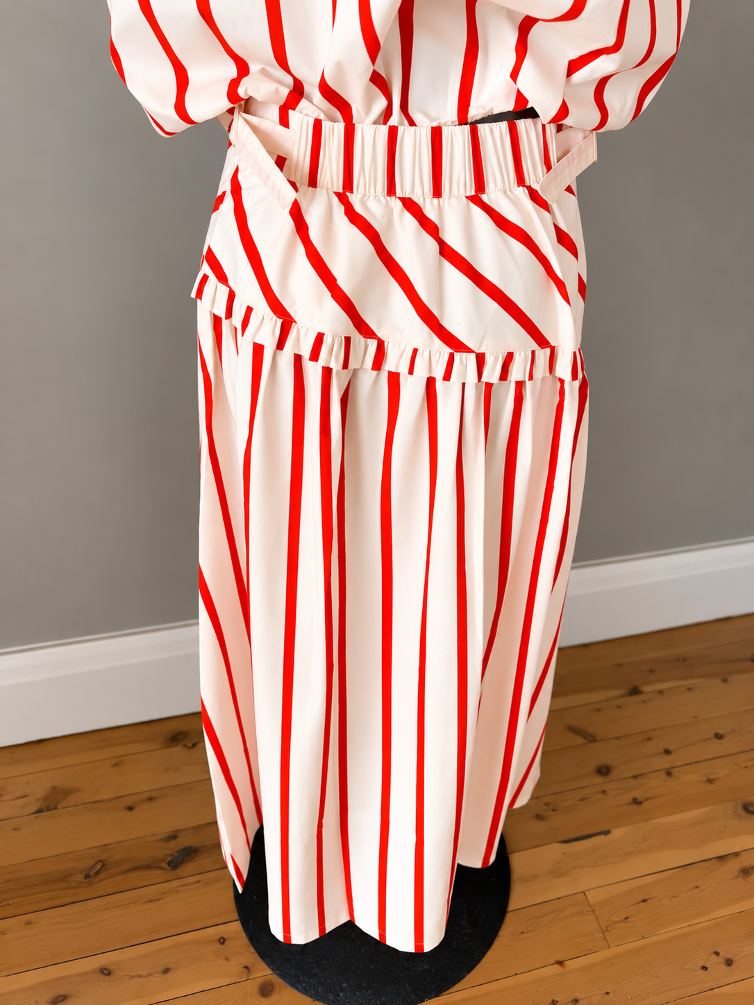 Arlington Milne | Grace Skirt | Blush/Red Stripe