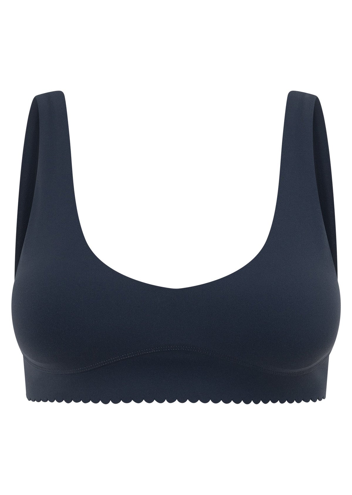 Lorna Jane | Sweet Scallop Edge Sports Bra | Platinum Navy