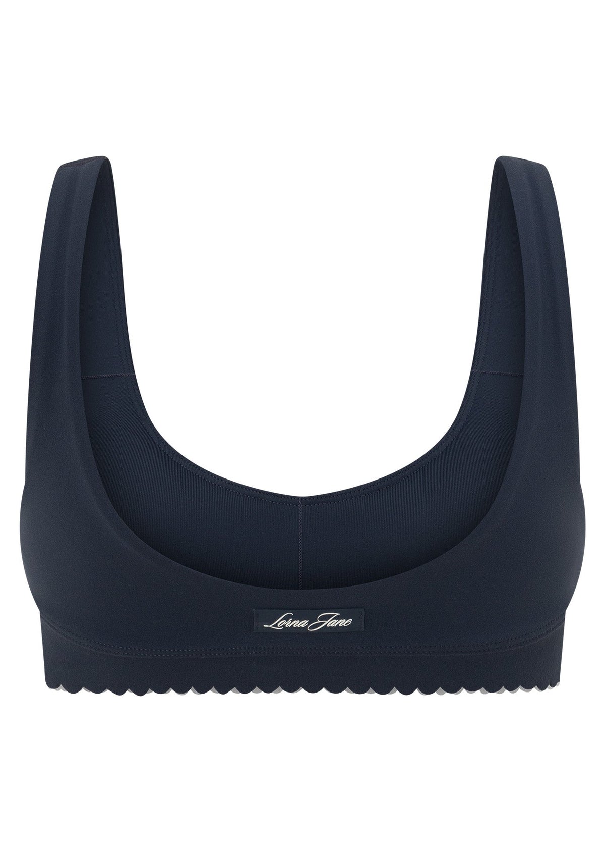 Lorna Jane | Sweet Scallop Edge Sports Bra | Platinum Navy