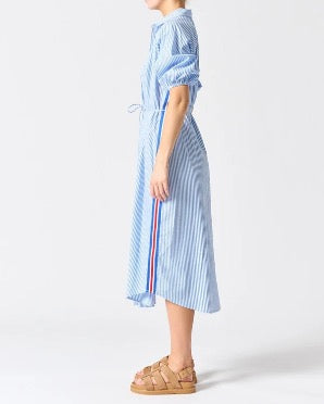 Walnut | Toulouse Dress | Blue Stripe