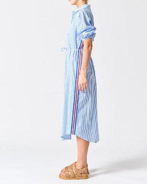 Walnut | Toulouse Dress | Blue Stripe