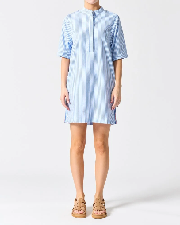 Walnut | Whitsundays Dress | Blue Stripe