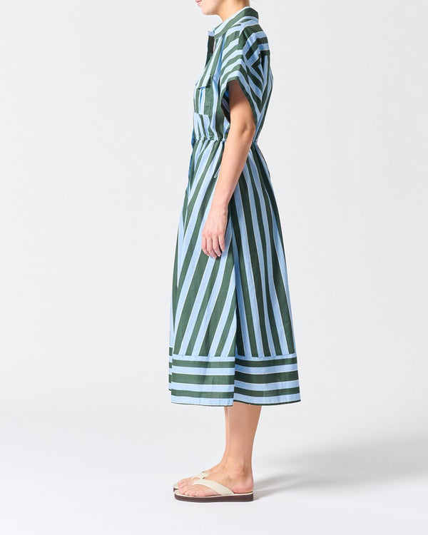 Walnut | Santiago Dress | Wide Stripe